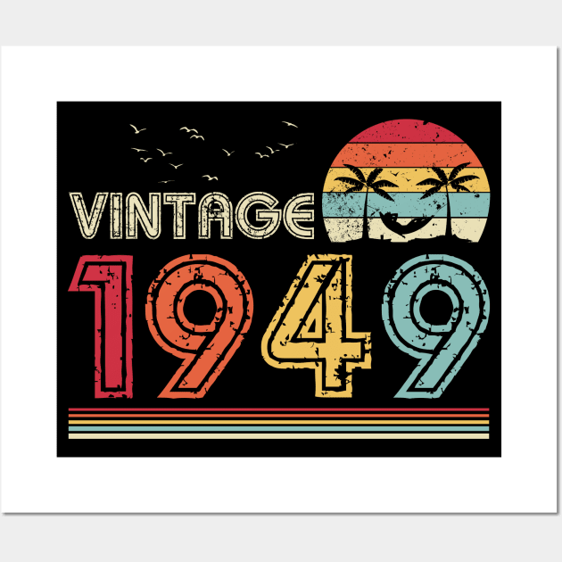 Vintage 1949 Limited Edition 72nd Birthday Gift 72 Years Old Wall Art by Penda